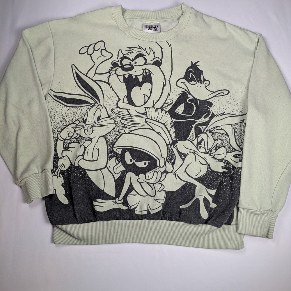 Size Youth Large (18x25)- looney tunes crewneck needs a oxy light staining